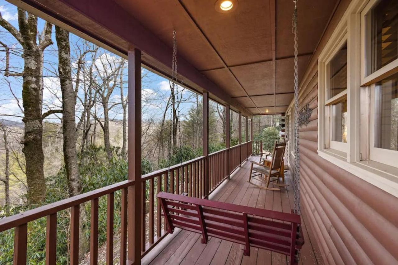 Log Cabin On Peaceful River Blowing Rock Kültér fotó